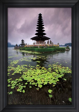 Framed Ulun Danu Temple, Bali, Indonesia Print
