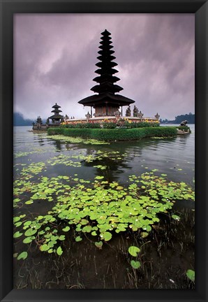 Framed Ulun Danu Temple, Bali, Indonesia Print