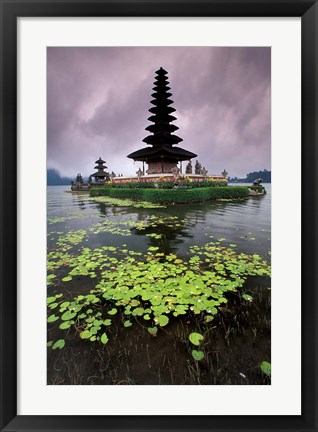 Framed Ulun Danu Temple, Bali, Indonesia Print