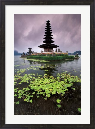 Framed Ulun Danu Temple, Bali, Indonesia Print