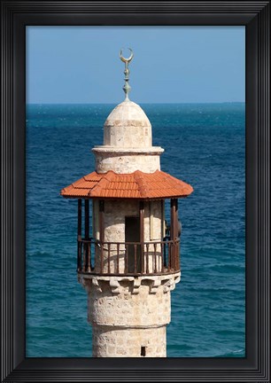 Framed Israel, Jaffa, Al-Bahr Mosque minaret Print