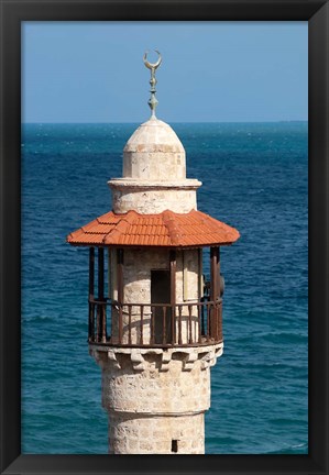 Framed Israel, Jaffa, Al-Bahr Mosque minaret Print