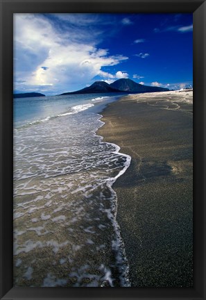 Framed Asia, Indonesia, Krakatau Volcano Beach scene Print