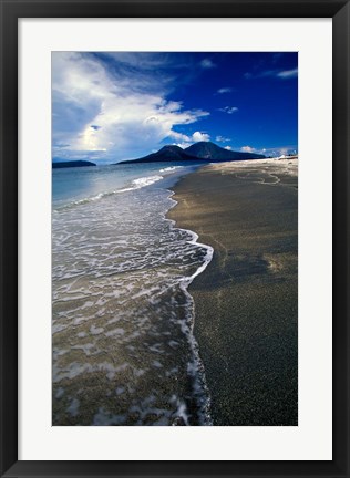 Framed Asia, Indonesia, Krakatau Volcano Beach scene Print