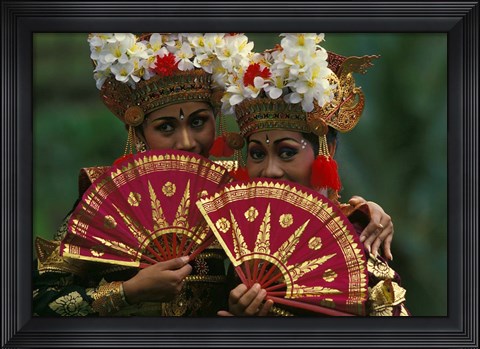 Framed Legong Dancers, Bali, Indonesia Print