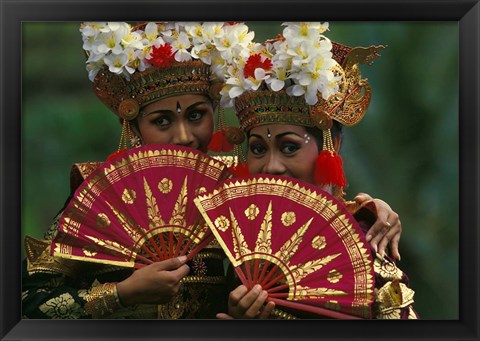 Framed Legong Dancers, Bali, Indonesia Print