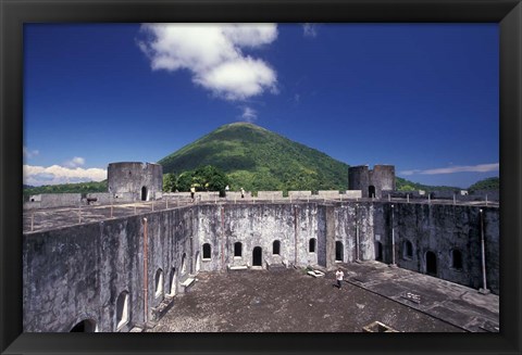 Framed 17th Century Dutch Fort, Banda Island, Indonesia Print