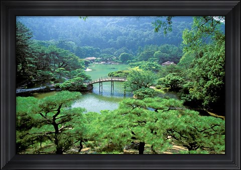 Framed Ritsurin Park, Takamatsu, Shikoku, Japan Print