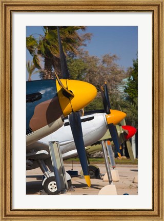Framed Israel, Be-er Sheva, Air Force, Vintage Airplanes Print