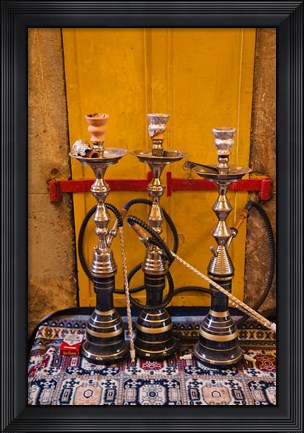 Framed Sheesha pipes, Jerusalem, Israel Print