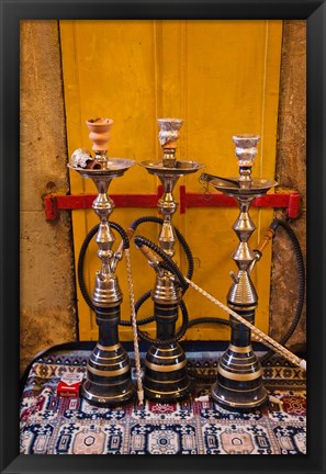 Framed Sheesha pipes, Jerusalem, Israel Print