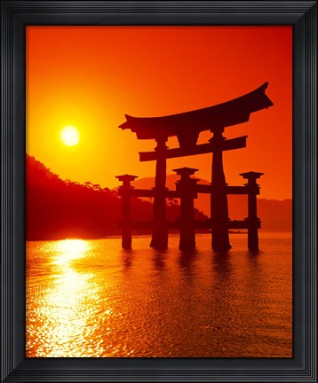 Framed O-Torii Gate, Itsukushima Shrine, Miyajima, Japan Print