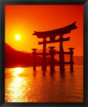 Framed O-Torii Gate, Itsukushima Shrine, Miyajima, Japan Print