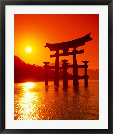 Framed O-Torii Gate, Itsukushima Shrine, Miyajima, Japan Print