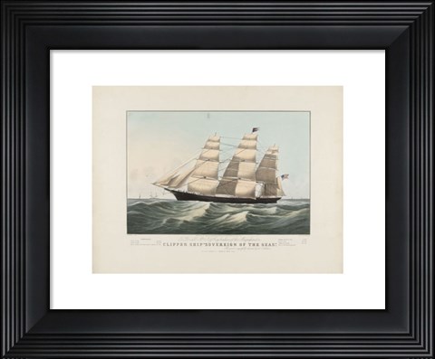 Framed Clipper Ship "Sovereign of the Seas", 1852 Print