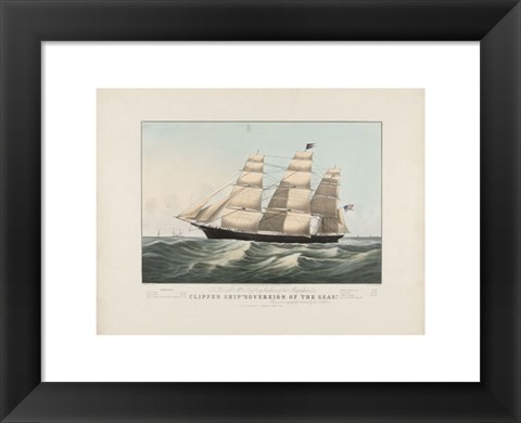 Framed Clipper Ship &quot;Sovereign of the Seas&quot;, 1852 Print