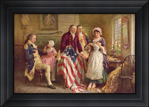 Framed Betsy Ross, 1777 Print