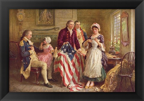 Framed Betsy Ross, 1777 Print