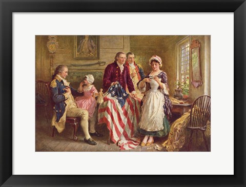 Framed Betsy Ross, 1777 Print