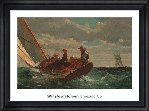 Framed Breezing Up (A Fair Wind), 1873-1876 Print