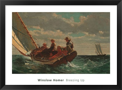 Framed Breezing Up (A Fair Wind), 1873-1876 Print