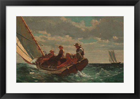 Framed Breezing Up (A Fair Wind), 1873-1876 Print