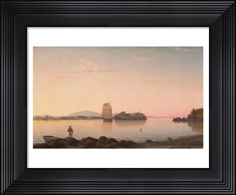 Framed Owl&#39;s Head, Penobscot Bay, Maine, 1862 Print
