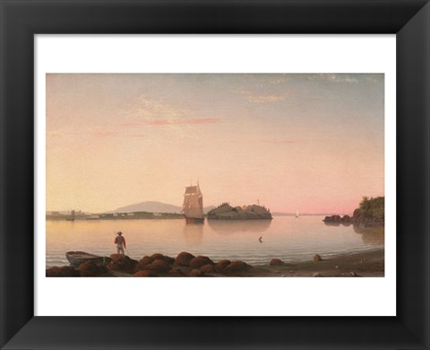 Framed Owl&#39;s Head, Penobscot Bay, Maine, 1862 Print