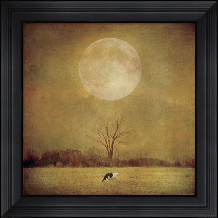 Framed One Cow Print