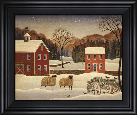 Framed Winter Sheep I Print