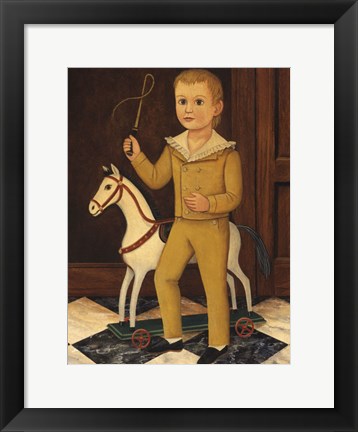 Framed Boy with Horse Print