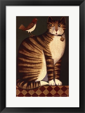 Framed Temptation I (Cat) Print