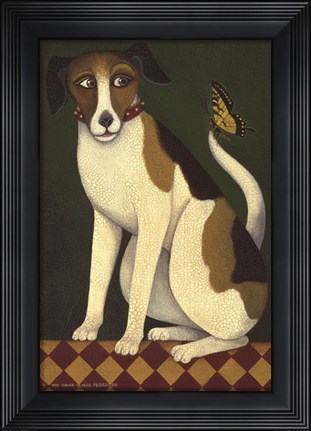 Framed Temptation II (Dog) Print