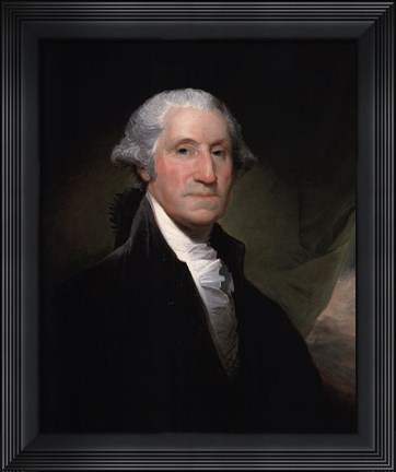 Framed Portrait of George Washington, 1795 Print