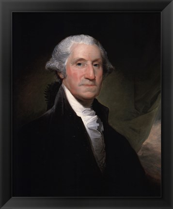 Framed Portrait of George Washington, 1795 Print