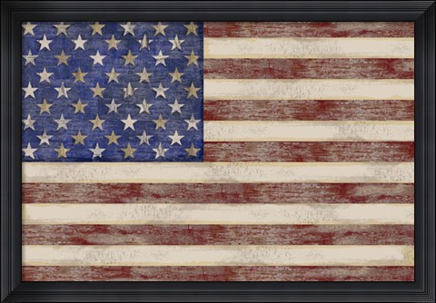 Framed U.S. Flag Print