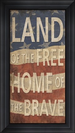 Framed Land of the Free Home of the Brave Print
