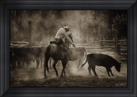 Framed Branding at Lost Canyon Print