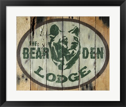 Framed Bear Den Lodge Print