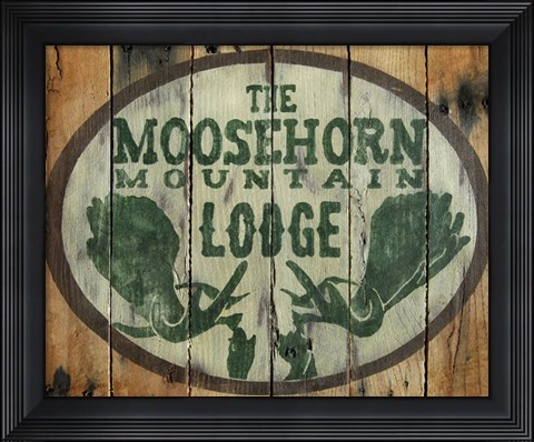 Framed Moosehorn Mountain Lodge Print