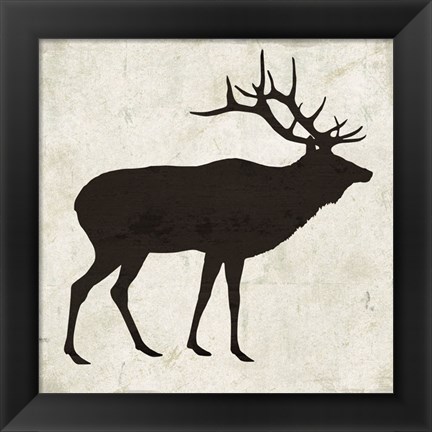 Framed Elk Print