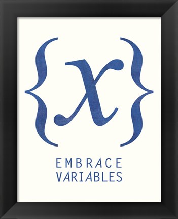 Framed Embrace Variables Print