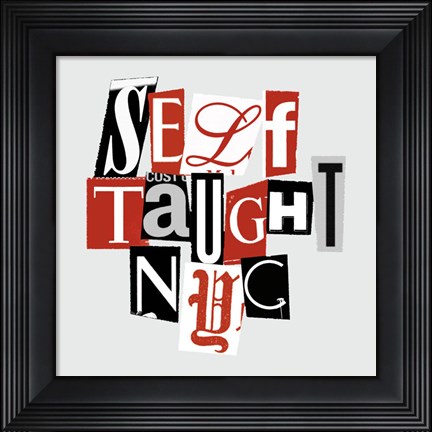 Framed Self-Taught Collage Print