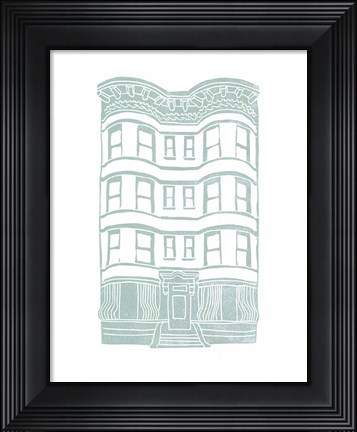Framed Williamsburg Building 4 (Brownstone) Print