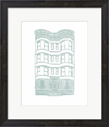Framed Williamsburg Building 4 (Brownstone) Print