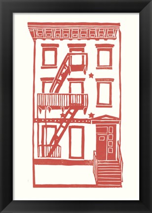 Framed Williamsburg Building 7 (S. 4th and Driggs Ave.) Print