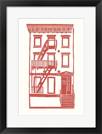 Framed Williamsburg Building 7 (S. 4th and Driggs Ave.) Print