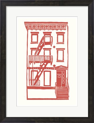 Framed Williamsburg Building 7 (S. 4th and Driggs Ave.) Print
