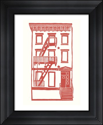 Framed Williamsburg Building 7 (S. 4th and Driggs Ave.) Print