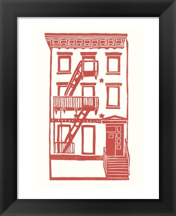 Framed Williamsburg Building 7 (S. 4th and Driggs Ave.) Print